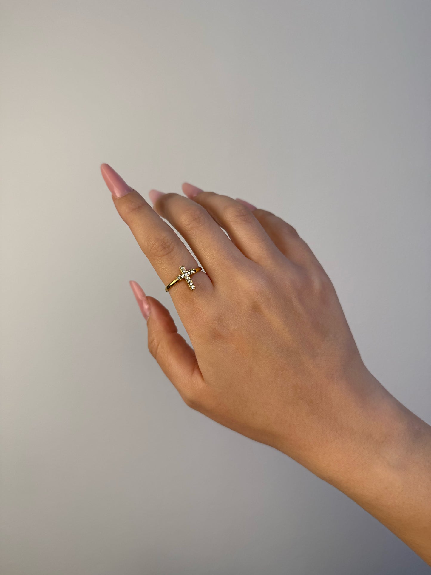 Anello Croce Zirconi